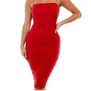 Macy’s B Darlin Mesh ruched tube dress